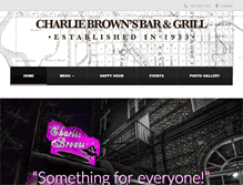 Tablet Screenshot of charliebrownsbarandgrill.com